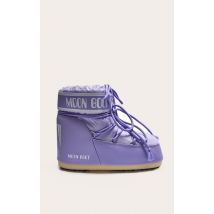 Moon Boots basses en nylon lilas à slogan, Lilas
