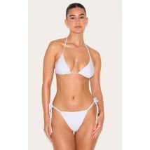 Ensemble de maillot de bain basique blanc à nouer, Blanc