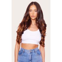Lullabellz Thick 20` 1 Piece Curly Clip In Hair Extensions Golden Brown, Golden Brown