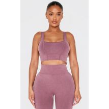 Shape Bralette bordeaux sans coutures à coutures devant, Bordeaux