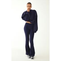 Pantalon de yoga flare en Sculpt bleu marine à taille haute, Bleu Marine