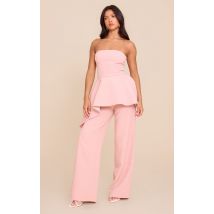 Pantalon de tailleur droit deluxe rose clair, Rose Clair