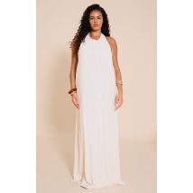 Plus Robe longue texturée non colorée à dos rond, Non coloré
