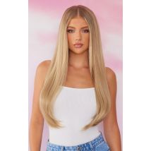 LullaBellz 22" 5 Piece Straight Clip In Hair Extensions California Blonde, California Blonde