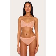 Soutien-gorge en mesh nude à armatures, Nude