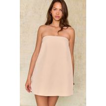 Robe bustier trapèze crème, Crème