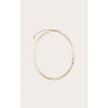 Collier plaqué or à serpent, Doré