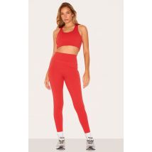 Legging de sport en Sculpt rouge à détails contrastés et taille haute, Rouge