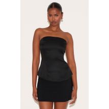 Bustier péplum noir, Noir