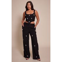 Shape Black Embellished Tailored Trousers