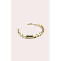 Bracelet jonc plaqué or évasé, Doré