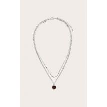 Pendentif en résine argentée - Collier multipack, Argenté