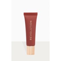 Revolution Juicy Peptide Lip Balm Nude Latte, Light Mocha