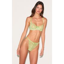 Ensemble de lingerie en dentelle sauge à armatures, Sauge