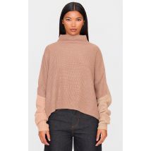 Pull gris pierre oversized colourblock, Gris Pierre