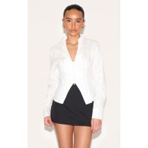 Petite Chemise blanche à zip, Blanc