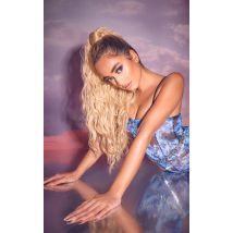 LullaBellz Grande Lengths 26" Textured Wave Wraparound Pony Golden Blonde