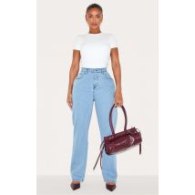 Shape Jean large bleu javélisé, Bleu Javélisé