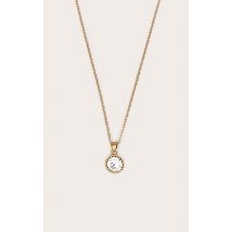 Collier doré à pendentif en strass, Doré