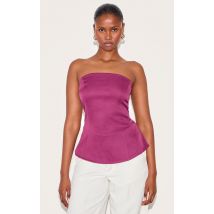 Bustier péplum rouge vin, Rouge Vin
