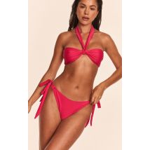 Haut de maillot de bain fuchsia à dos nu, Fuchsia