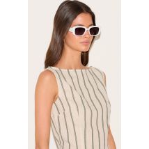 Lunettes de soleil carrées blanches, Blanc