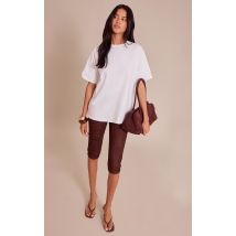 Chocolate Lace Mesh Capris