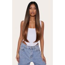 Lullabellz Thick 24` 1 Piece Straight Clip In Hair Extensions Golden Brown, Golden Brown