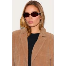 Lunettes de soleil fines ovales en écaille, Ecaille