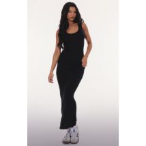Basic robe maxi noire, Noir