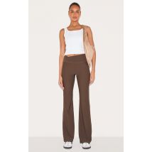 Pantalon de yoga côtelé espresso à taille croisée, Espresso