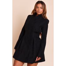 Shape Robe blazer portefeuille noire à taille cintrée, Noir