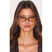 Lunettes de repos rondes grises à verres anti-lumière bleue, Gris