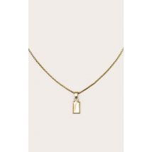 Collier plaqué or à pendentif, Doré