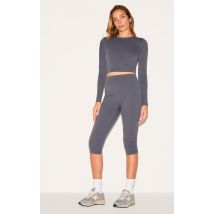 Legging corsaire en Sculpt gris anthracite, Gris anthracite