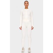 PLT TRAIL Legging de sport côtelé crème, Crème