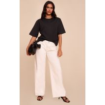 Jean boyfriend blanc à taille basse, Blanc
