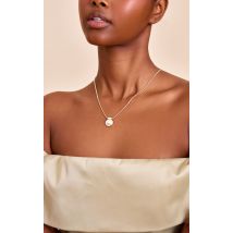 Collier doré à pendentif perle, Doré