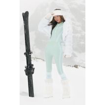 PRETTYLITTLETHING SKI Ensemble sans coutures vert menthe à coutures contrastantes, Menthe