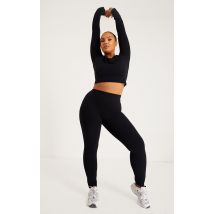 Plus Legging sculpt noir à contours, Noir