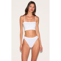Soutien-gorge bandeau blanc sans coutures à bretelles retirables, Blanc