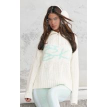 PRETTYLITTLETHING SKI Pull oversize en jacquard crème, Crème