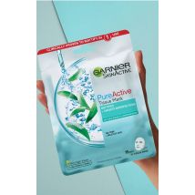 Garnier Masque tissu au tea tree et acide salicylique, Blanc