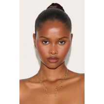 Collier superposé argenté à pendentifs tombants en forme de goutte d'eau, Argenté