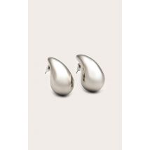 Boucles d'oreilles argentées XXL à mini goutte d'eau, Argenté