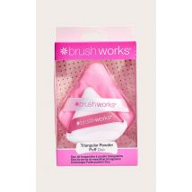Brushworks Pink Triangular Powder Puff Duo, Pink