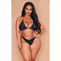 Plus Haut de maillot de bain triangle noir profond Mix & Match, Noir