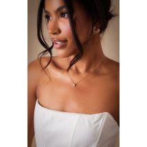 Collier doré à coeur abstrait, Doré