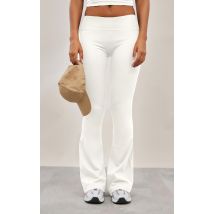 Pantalon de yoga flare en Sculpt blanc cassé, Crème