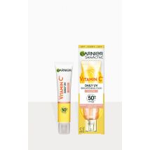 Garnier Vitamin C Uv Brightening Fluid Sheer Glow For Face And Neck Spf50+, Clear